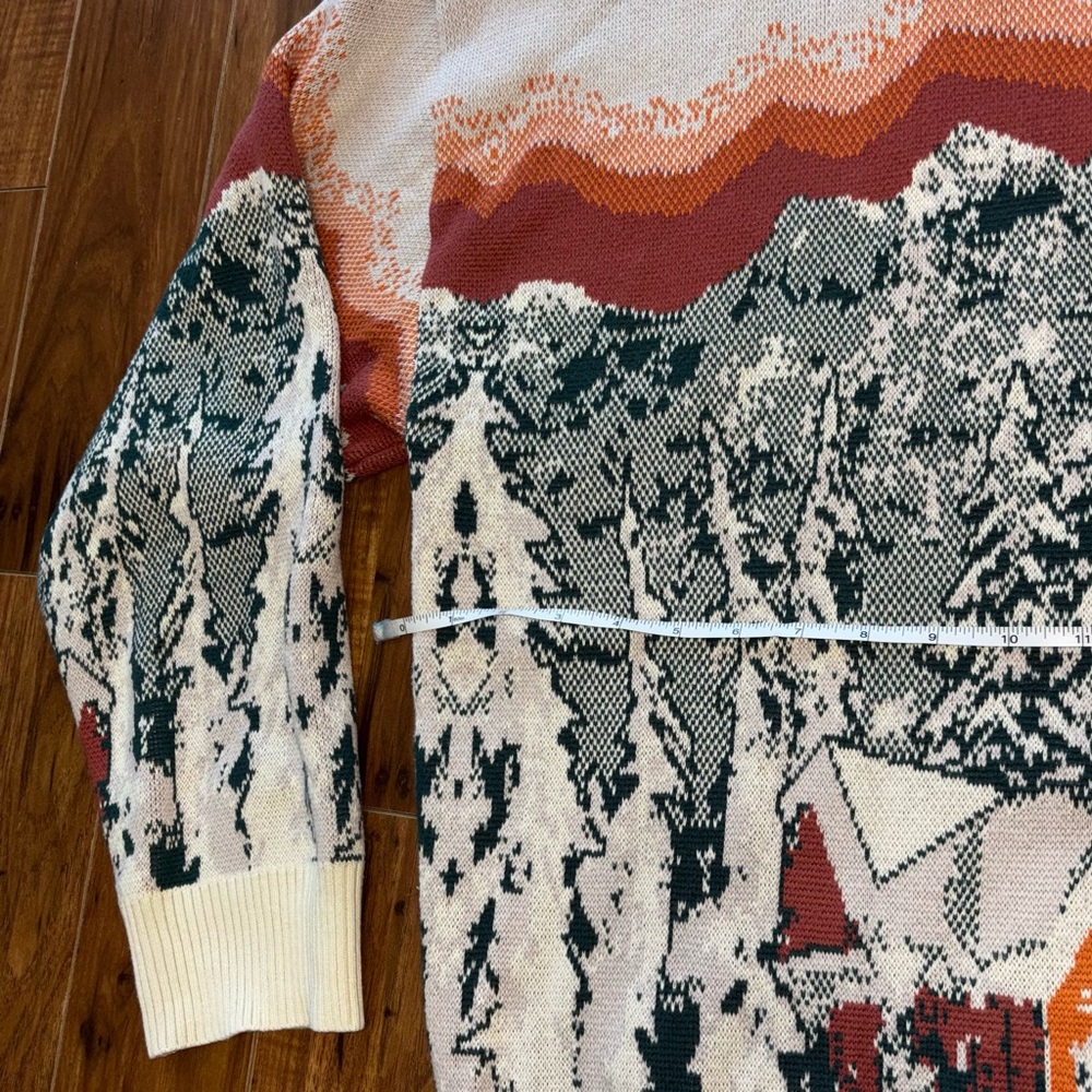 Roots Cabin Mountain Landscape Knit Sweater | Size XL - Picture 4 of 10